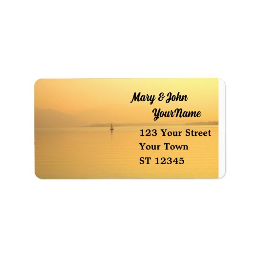 ゴールデンレイクウィズボートランチョンマット ラベル (正面)