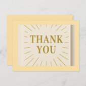 ゴールデンレイズサンキューカードエレガント – 挨拶 ポストカード (正面/裏面)