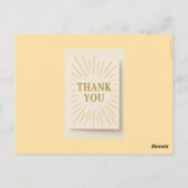ゴールデンレイズサンキューカードエレガント – 挨拶 ポストカード (裏面)