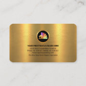 ゴールデンレイヤ金ゴールドブラシツールのペイント 名刺 (裏面)