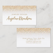 ゴールデンレインジュエリーデザイナーホワイトカード 名刺 (正面/裏面)