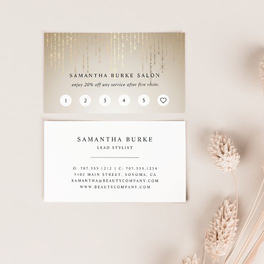 ゴールデンレインストリングライトロイヤリティカード ロイヤリティカード