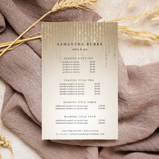 ゴールデンレインストリングライト価格とサービス チラシ