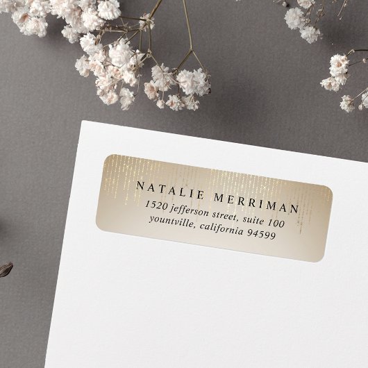 ゴールデンレインストリングライト差出人住所 ラベル