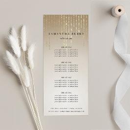 ゴールデンレインストリングライト |価格またはサービス ラックカード