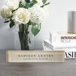 ゴールデンレインストリングラパーソナライズされたイト デスクネームプレート