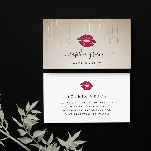 ゴールデンレインメイクアップアーティストリップ 名刺