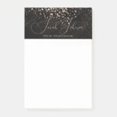 ゴールデンレイン ブラック パーソナライズド プロフェッショナル ポストイット (正面)