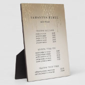 ゴールデンレイン |価格とサービスの表示 フォトプラーク (側面)