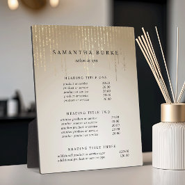 ゴールデンレイン |価格とサービスの表示 フォトプラーク