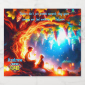 ゴールデンレガシー – 父と子のブドウきらめく園 スパークリングワインラベル (シングルラベル)