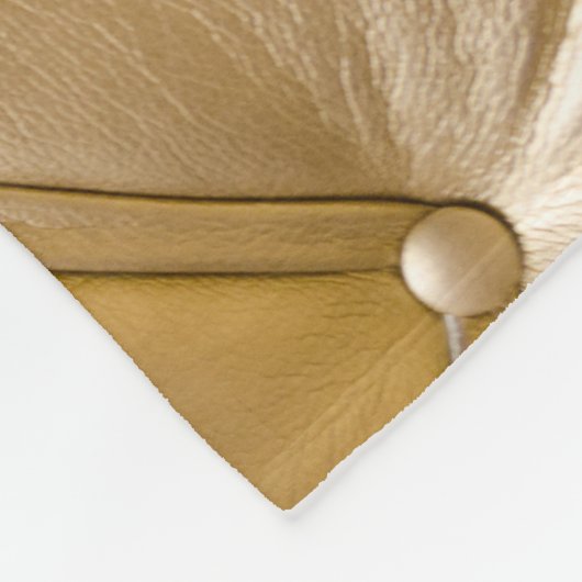 ゴールデンレザーの表皮がクローズアップ フリースブランケット (角)