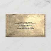 ゴールデンレザーフォイルと木材 名刺 (裏面)