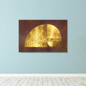 ゴールデンレシオ、フィボナッチスパイラル キャンバスプリント (インサイチュ (ウッドフロア))