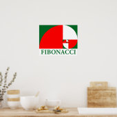 ゴールデンレシオ、フィボナッチスパイラル ポスター (キッチン)