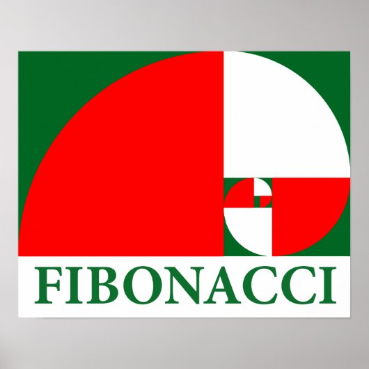 ゴールデンレシオ、フィボナッチスパイラル ポスター (正面)