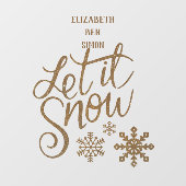 ゴールデンレターズスノークリスマススペル ウィンドウサイン (シート)