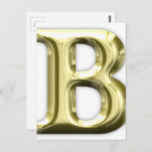 ゴールデンレターBシャイニーアルファベット ポストカード (正面/裏面)