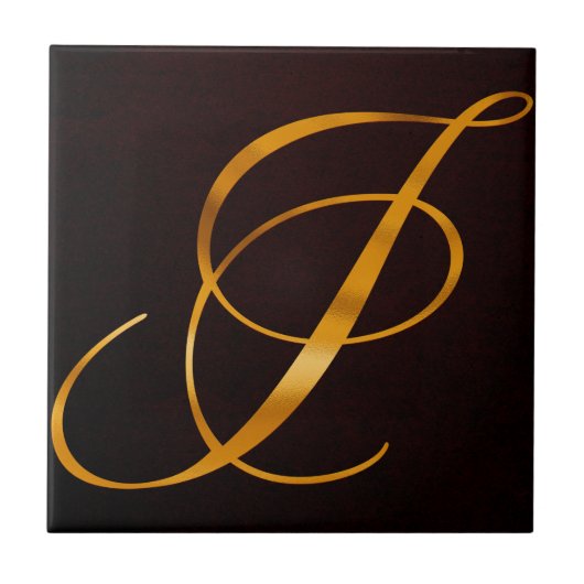 ゴールデンレターiのヴィンテージデザイン タイル (正面)