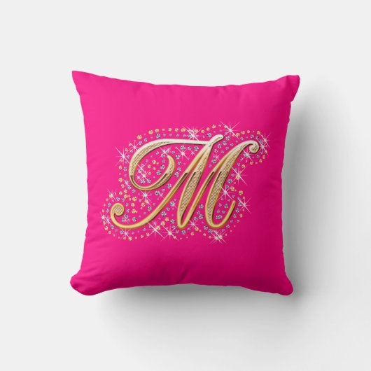 ゴールデンレターM -枕 クッション (正面)