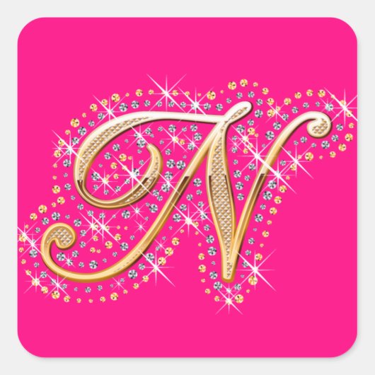 ゴールデンレターN – ステッカー (正面)