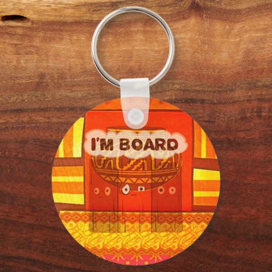 ゴールデンレッドア伝統的フリカおもしろいカラーズアムボー キーホルダー (正面)