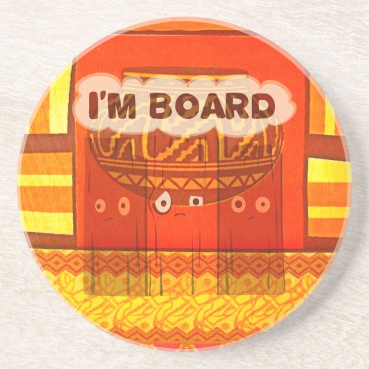 ゴールデンレッドア伝統的フリカおもしろいカラーズアムボー コースター (正面)