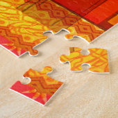 ゴールデンレッドア伝統的フリカおもしろいカラーズアムボー ジグソーパズル (側面)