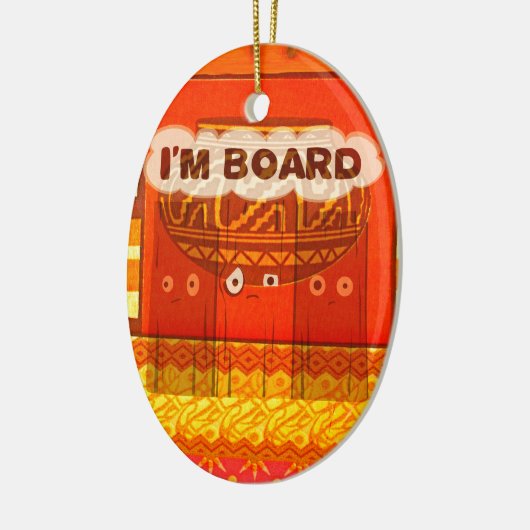 ゴールデンレッドア伝統的フリカおもしろいカラーズアムボー セラミックオーナメント (左)