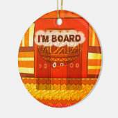 ゴールデンレッドア伝統的フリカおもしろいカラーズアムボー セラミックオーナメント (左)