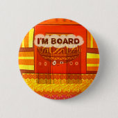 ゴールデンレッドア伝統的フリカおもしろいカラーズアムボー 缶バッジ (正面)