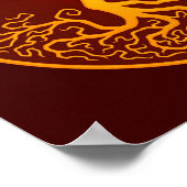 ゴールデンレッドツリーオブライフ陰陽 ポスター (角)