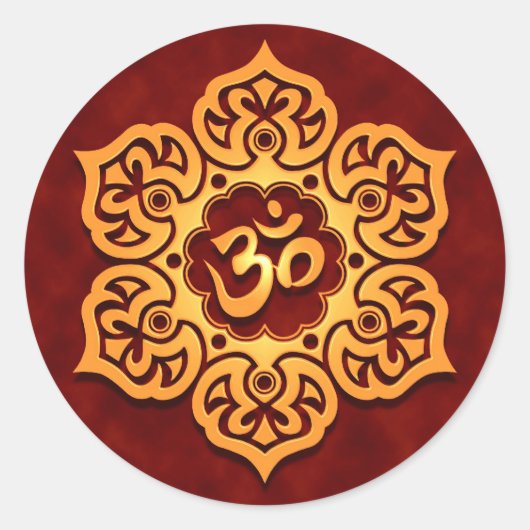 ゴールデンレッドロータスフラワールーム ラウンドシール (正面)