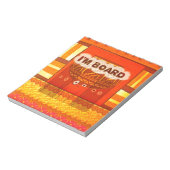 ゴールデンレッド伝統的アフリカカラープリント ノートパッド (回転)