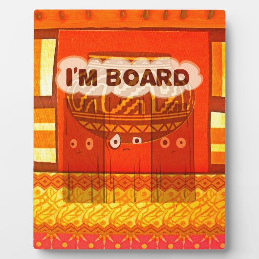 ゴールデンレッド伝統的アフリカカラープリント フォトプラーク (正面)