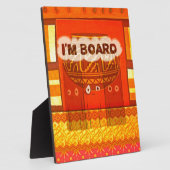 ゴールデンレッド伝統的アフリカカラープリント フォトプラーク (側面)