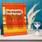 ゴールデンレッド伝統的アフリカカラープリント フォトプラーク (側面)