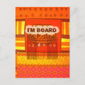 ゴールデンレッド伝統的アフリカカラープリント ポストカード (正面)