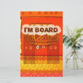 ゴールデンレッド伝統的アフリカカラープリント 便箋 (スタンド正面)