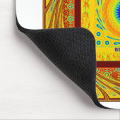 ゴールデンレッド伝統的アフリカカラーベクトルデザイン マウスパッド (コーナー)