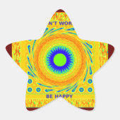 ゴールデンレッド伝統的アフリカカラーベクトルデザイン 星シール (正面)