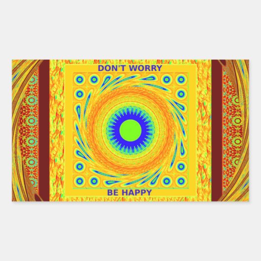 ゴールデンレッド伝統的アフリカカラーベクトルデザイン 長方形シール (正面)