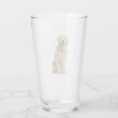 ゴールデンレティーバードッグペット動物ガラス タンブラーグラス (裏面)