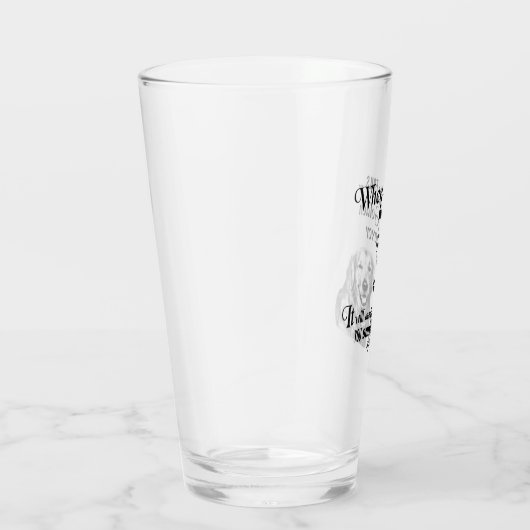 ゴールデンレトモダンリーバーのアートかわいい犬の品種のスローガン タンブラーグラス (右)