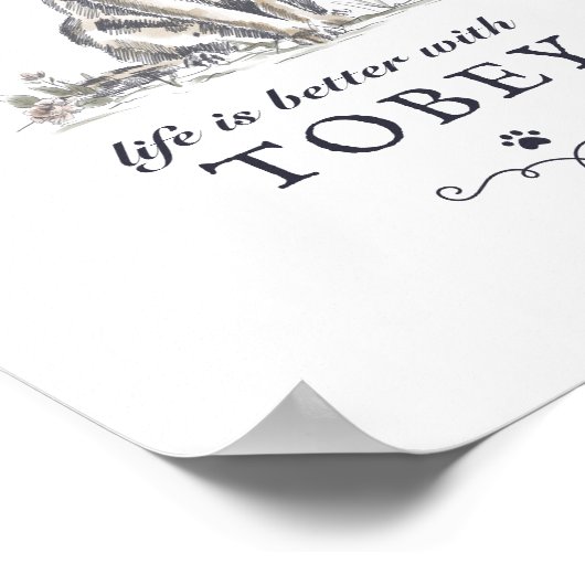 ゴールデンレトリエバーのライフカスタムズと犬の名前 ポスター (角)