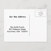 ゴールデンレトリエバーアットザビーチ引っ越しました 案内ポストカード (裏面)