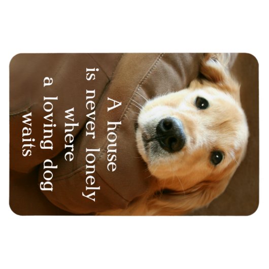 ゴールデンレトリエバーアハウスは決して孤独ではない マグネット (横)