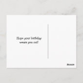 ゴールデンレトリエバーインパジャマ誕生日 ポストカード (裏面)