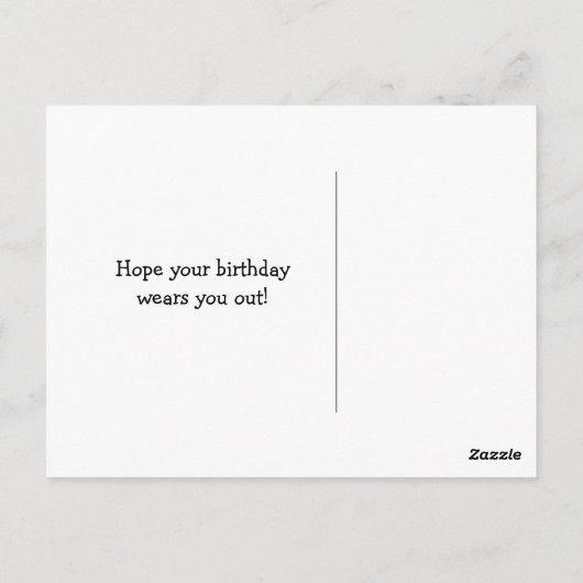 ゴールデンレトリエバーインパジャマ誕生日 ポストカード (裏面)