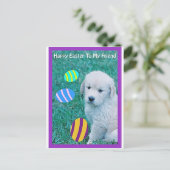 ゴールデンレトリエバーイースターパピーカード&ギフト シーズンポストカード (スタンド正面)